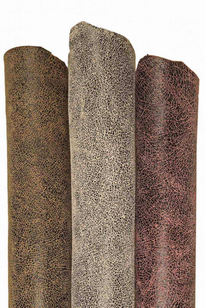 Pelle stampa CRACKLE marrone, grigio,...