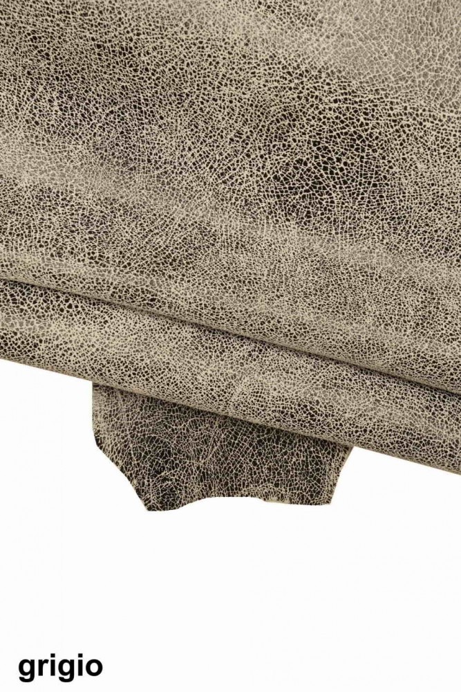 Pelle stampa CRACKLE marrone, grigio,...
