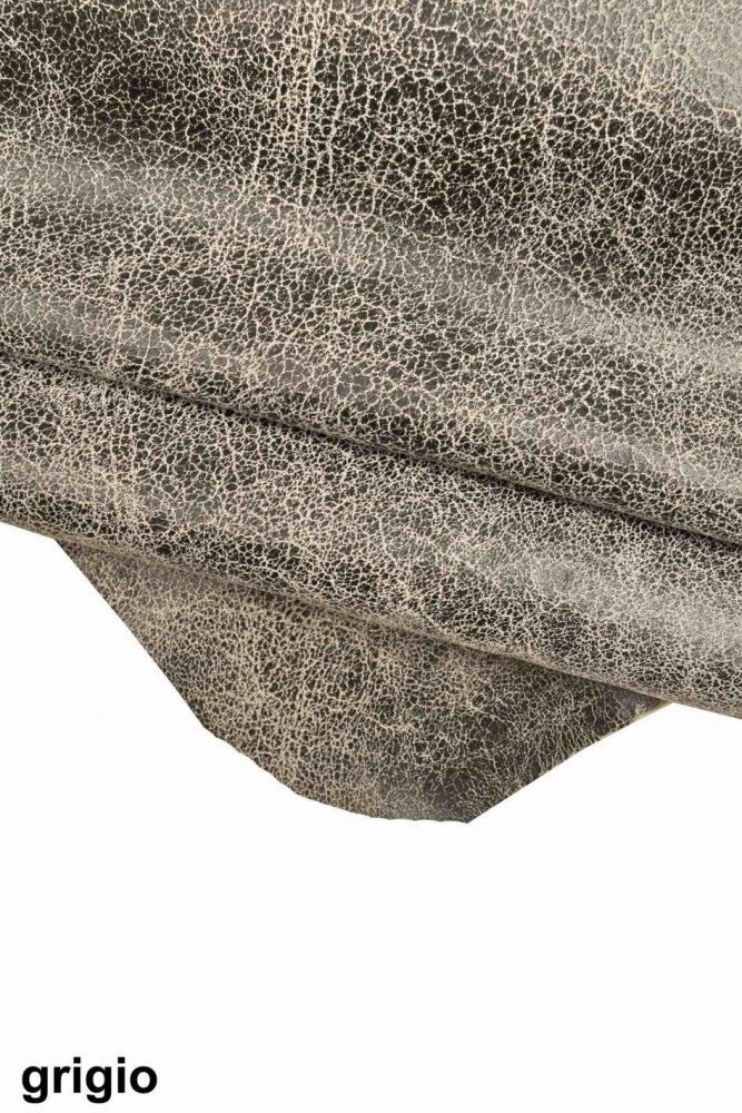 Pelle stampa CRACKLE grigio, verde,...