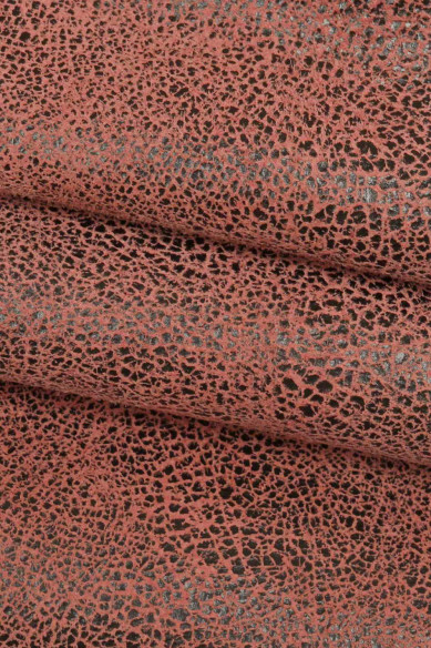 Pelle stampa CRACKLE grigio, verde, rosso, pellame scamosciato morbido, camoscio su capra disegno craquelé morbido