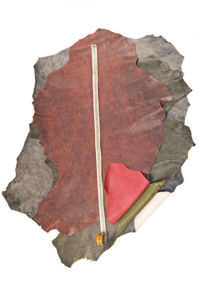 Pelle stampa CRACKLE grigio, verde,...