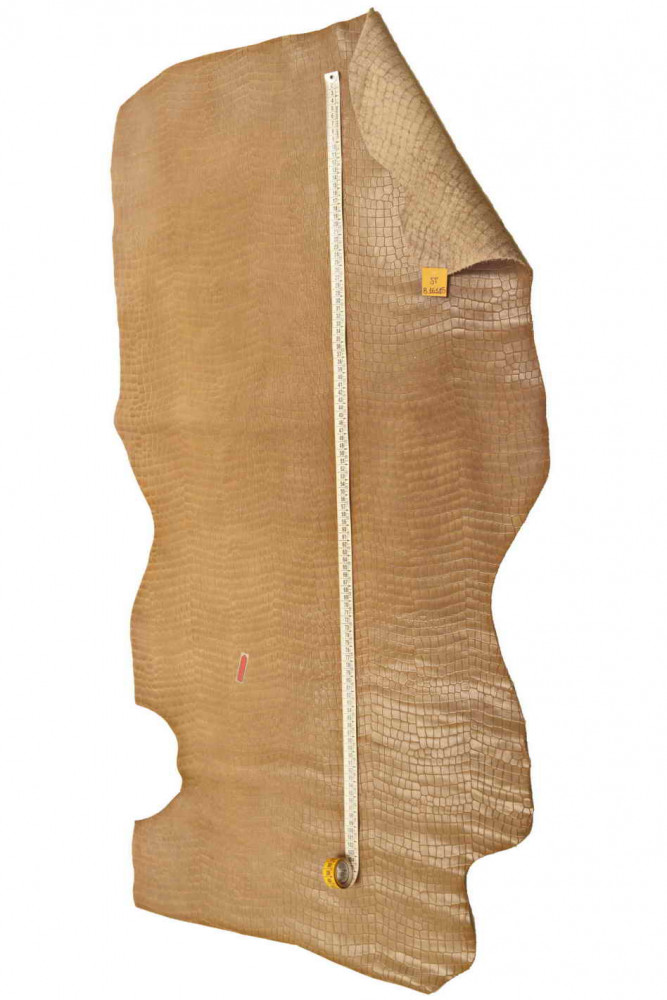 Pellame stampato COCCODRILLO marrone...