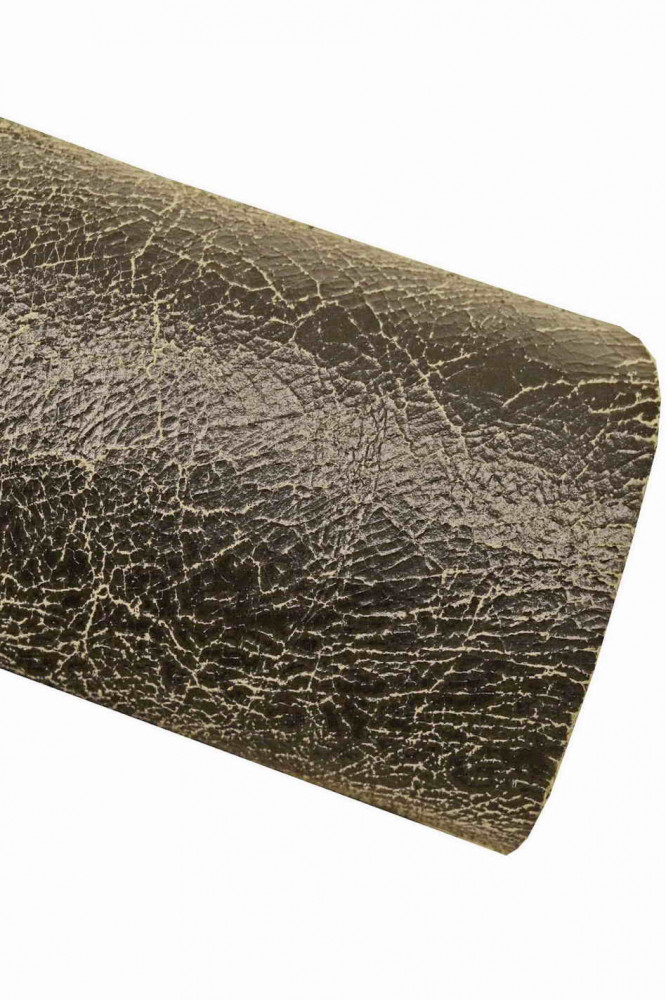 Pelle stampa CRACKLE nero su base...