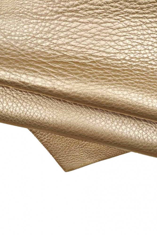 GUNMETAL leather hide, pebble grain printed cowhide, medium softness calfskin, 1.9-2.1 mm