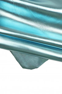 Light BLUE metallic leather...