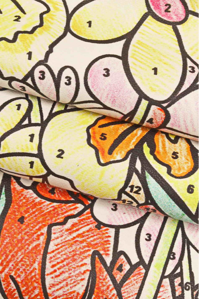 Pelle stampa FLOREALE multicolor,...