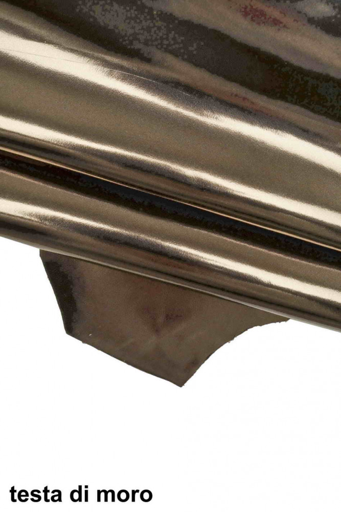 MIRROR metallic leather hide, light...