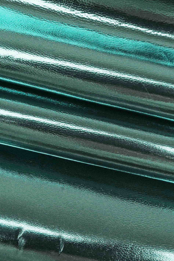 MIRROR metallic leather hide, light...