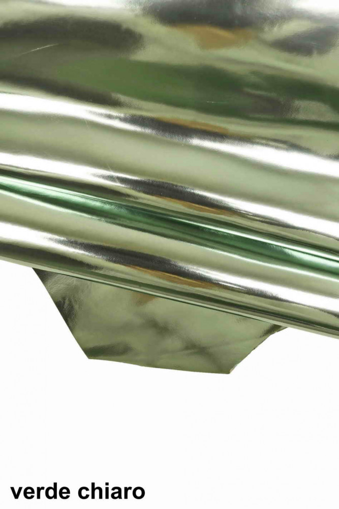 MIRROR metallic leather hide, light...