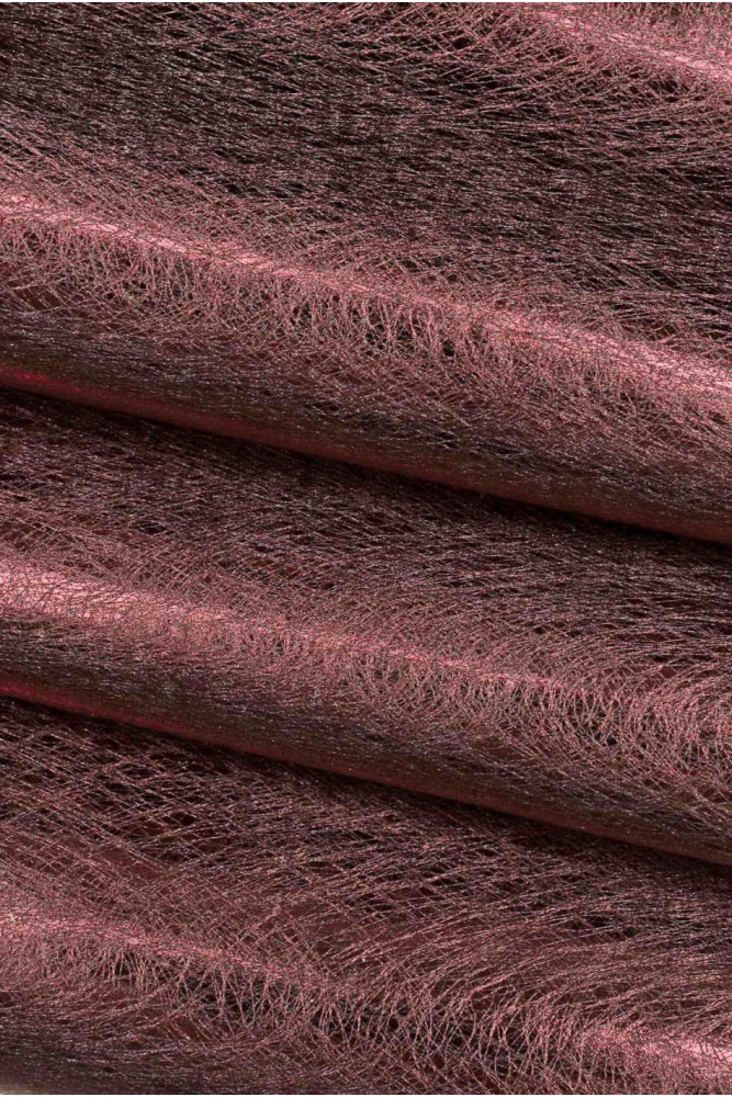 Purple blue METALLIC leather hide,...