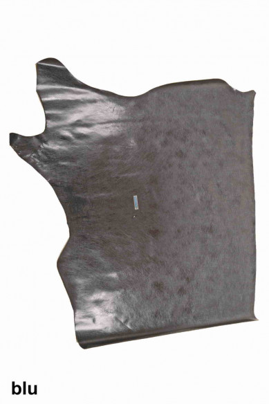 Purple blue METALLIC leather hide, mirror cowhide scratch print, glossy calfskin