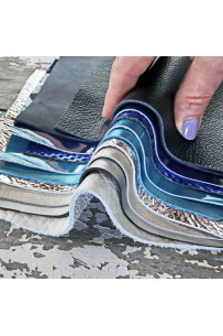 BLUE GREY and WHITE leather... 2