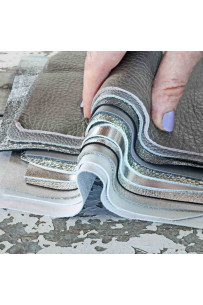 Leather scraps Silver,... 2