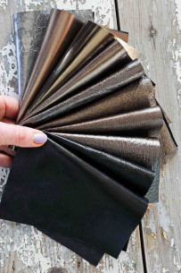 10 Ritagli di pelle Acciaio...