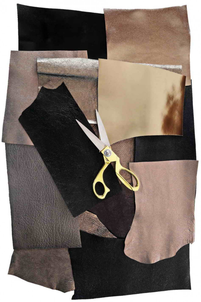 10 Ritagli di pelle Acciaio Fucile...