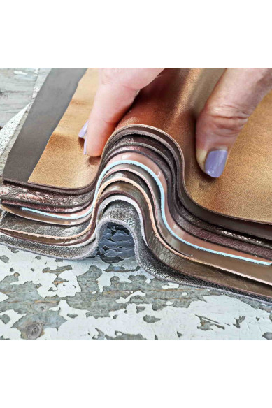 10 Ritagli di pelle TAUPE MARRONE GRIGIO,selezione casuale, scampoli laminati e non, tinta unita, lisci,grana e morbidezze varie