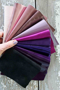 10 PINK and PURPLE leather...