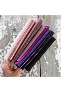 10 PINK and PURPLE leather... 2