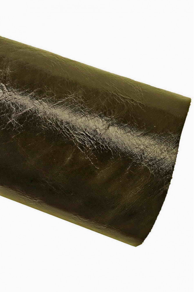 Dark GREEN vegetable tan leather...