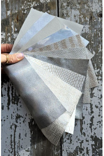 10 Selected leather scraps,...