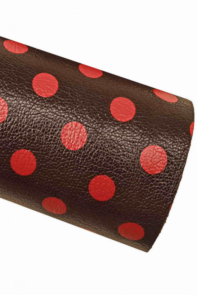 POLKA dots printed leather skin,...