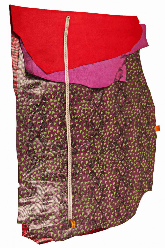 HEART printed leather hide,...