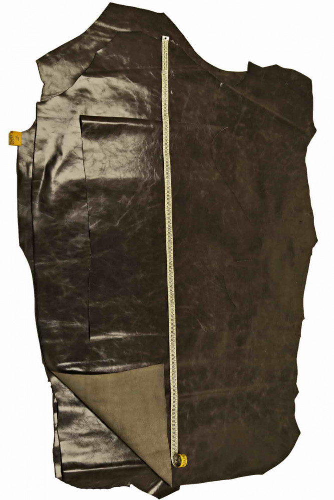 GREY glossy leather hide, gray...