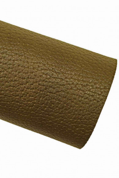 Greyish brown SPORTY leather hide, pebble grain printed cowhide, mud soft semi glossy embossed calfskin, 1.4 - 1.5 mm