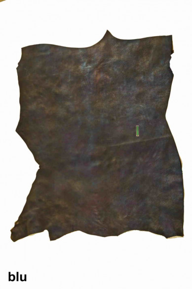 SPORTY leather hide, tiny pebble grain vintage goatskin with shades, metallic ades skin 1.3 - 1.5 mm
