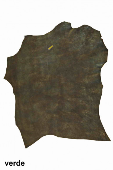 SPORTY leather hide, tiny pebble grain vintage goatskin with shades, metallic ades skin 1.3 - 1.5 mm