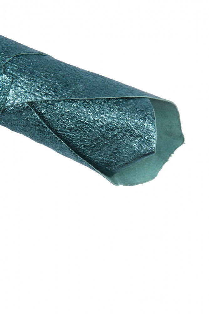 Petroleum GREEN leather skin,...