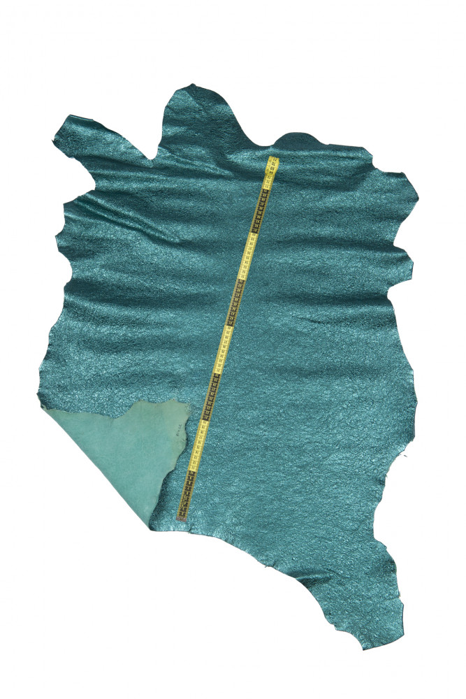 Petroleum GREEN leather skin,...