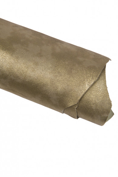 Pelle SCAMOSCIATA platino, capra laminata con leggera stampa camouflage, pellame di camoscio metallizzato stampato