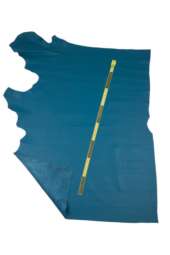 Blue pebble GRAIN leather hide, deer...