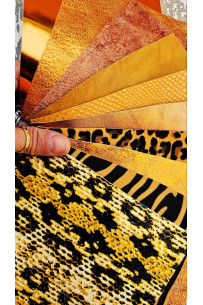 10 Selected leather scraps,... 2