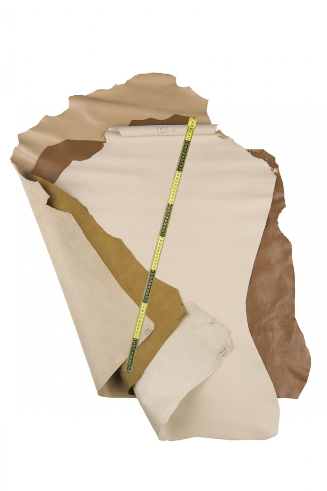 Pelle LISCIA panna beige marrone,...
