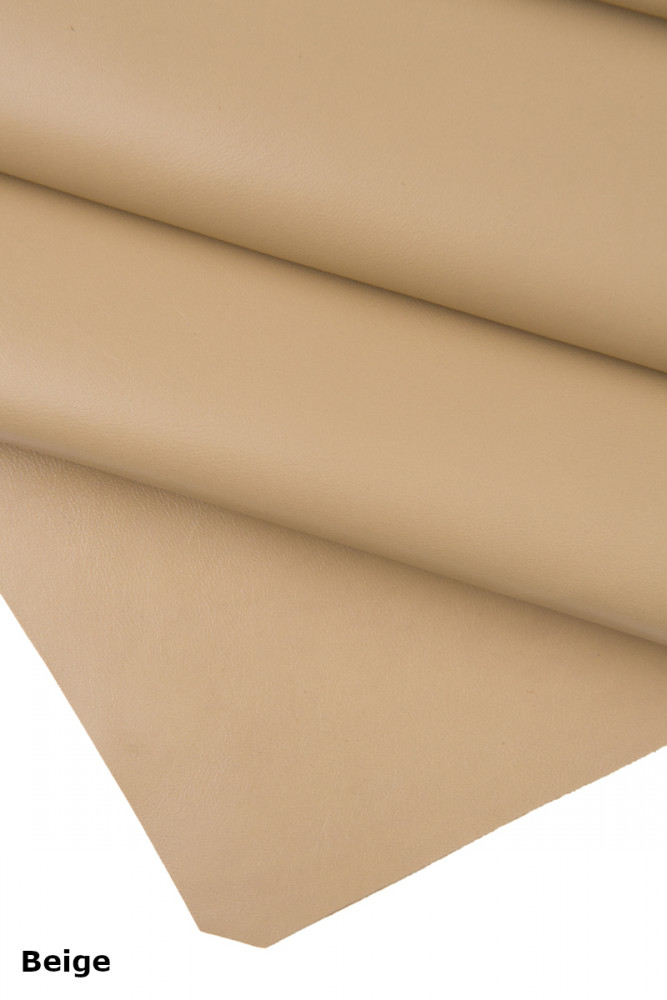 Cream beige brown SMOOTH leather...
