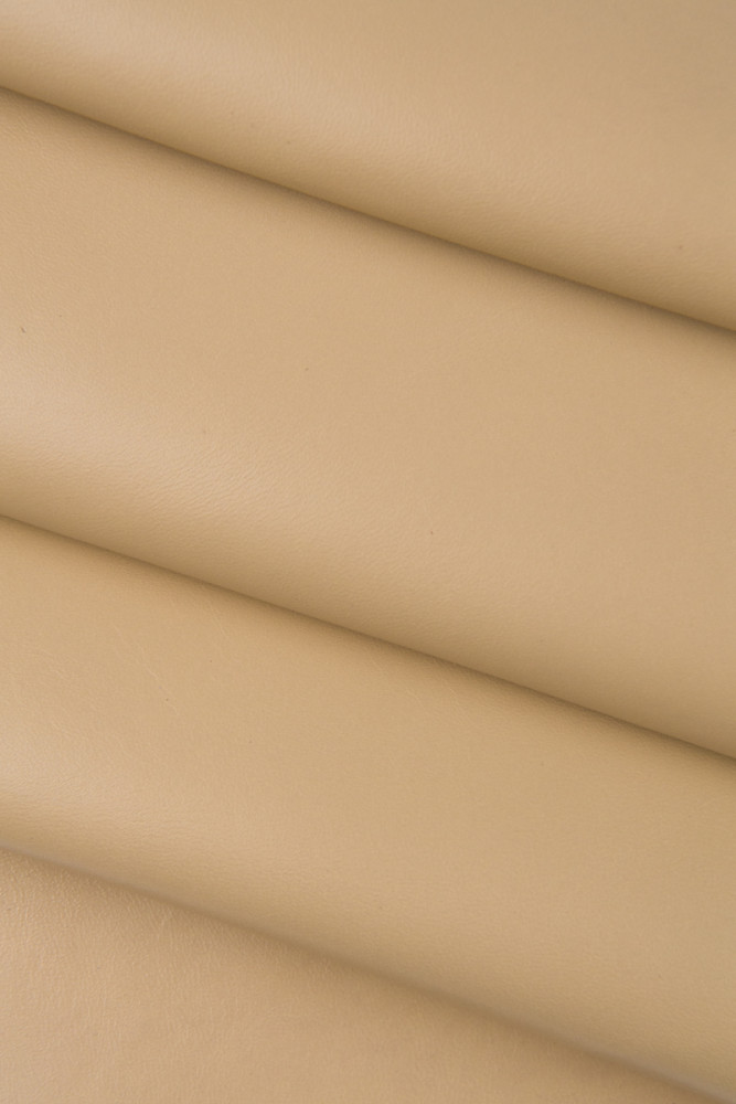 Cream beige brown SMOOTH leather...