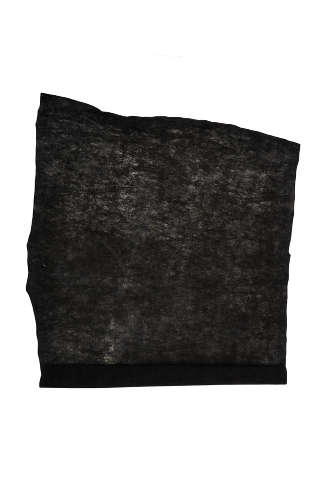 Black SUEDE calfskin with steelmetal...