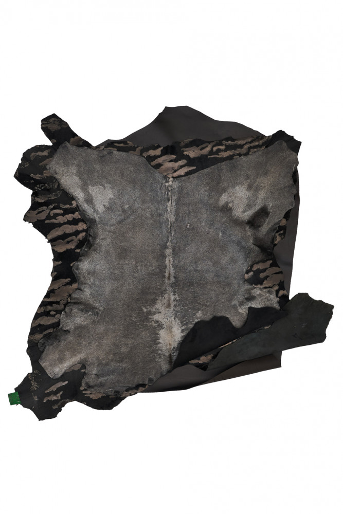 SET of 3 black steelmetal leather...