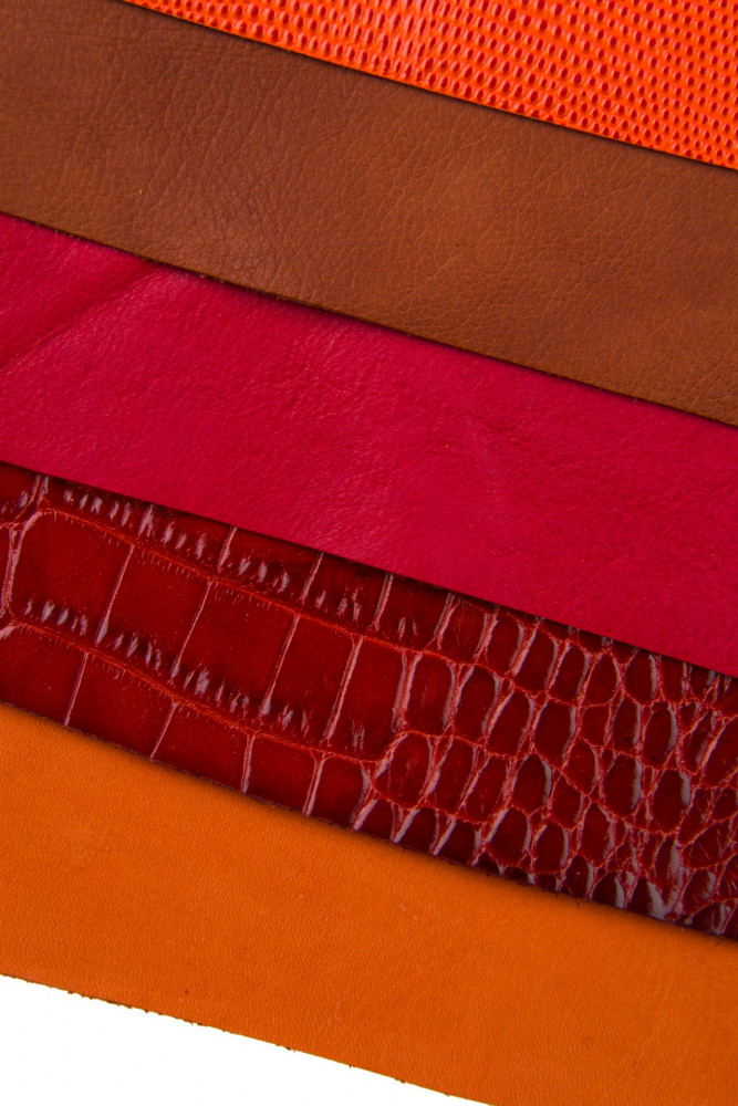 10 Ritagli di pellami unici...