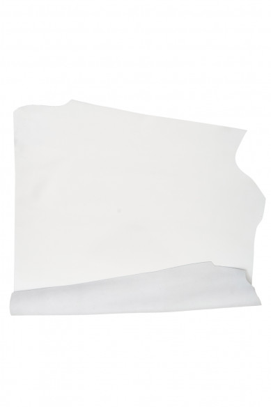 Pellame BIANCO MORBIDO, vitello liscio semi lucido, pelle pieno fiore 1.0 - 1.1 mm per artigiani