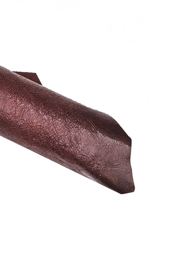 BURGUNDY glossy leather skin,...