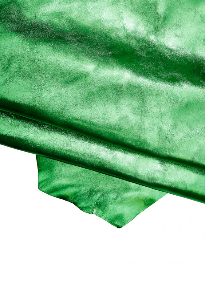 Emerald GREEN leather skin, smooth...