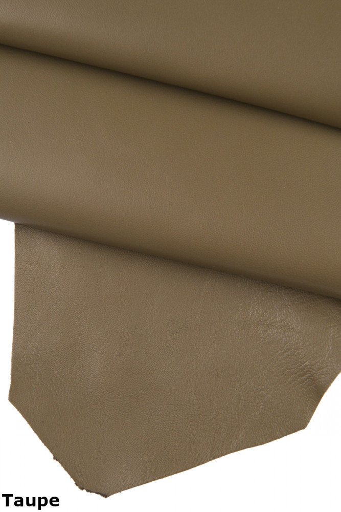 Pelle LISCIA marrone fango taupe,...