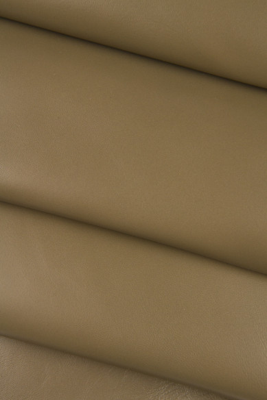 Pelle LISCIA marrone fango taupe, nappa su agnello morbida, pellame tinta unita liscio 0.8 - 1.0 mm