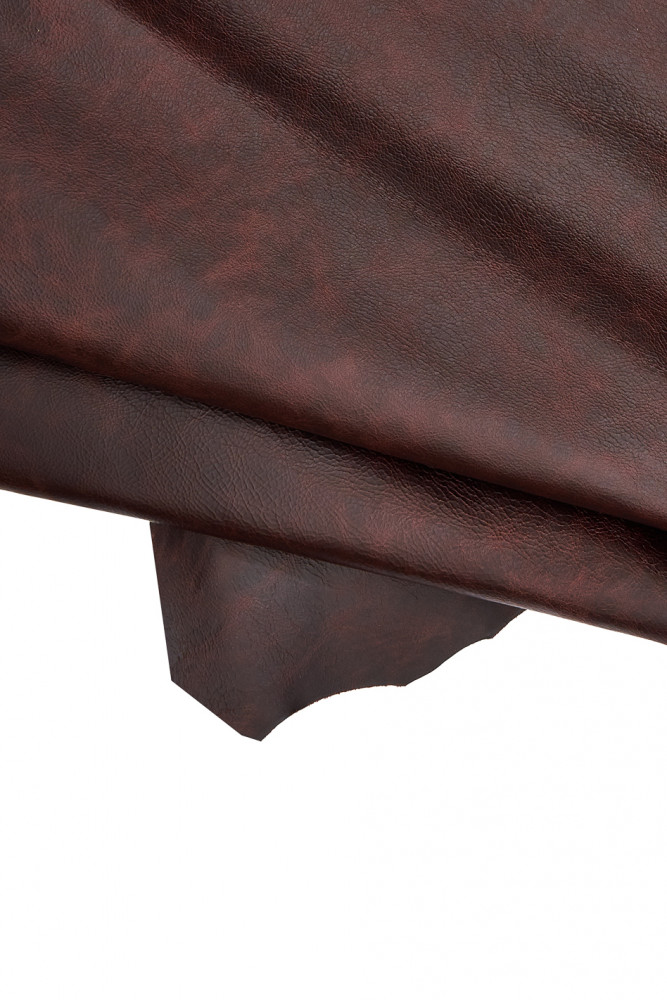 BROWN pull up leather skin, semi...