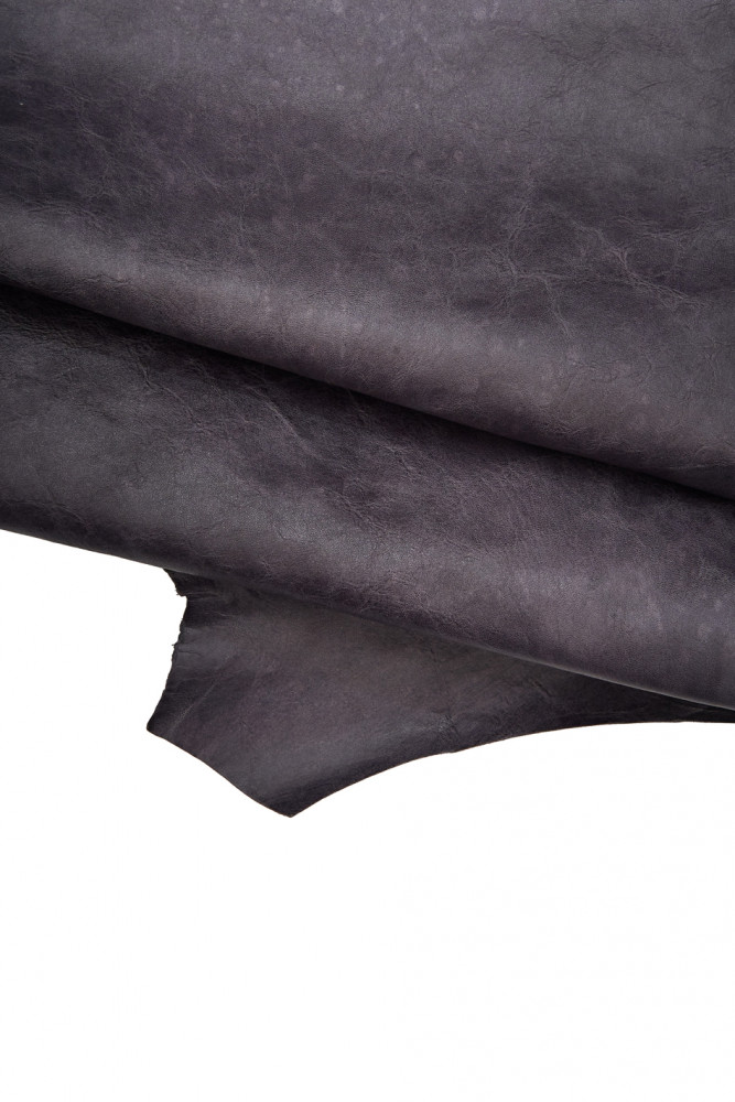 Grey SPORTY leather skin, wrinkled...