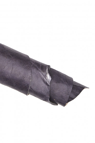 Pellame GRIGIO sportivo, capra vintage effetto stropicciato, pelle grigia morbida abbastanza lucida 0.8 - 1.0 mm