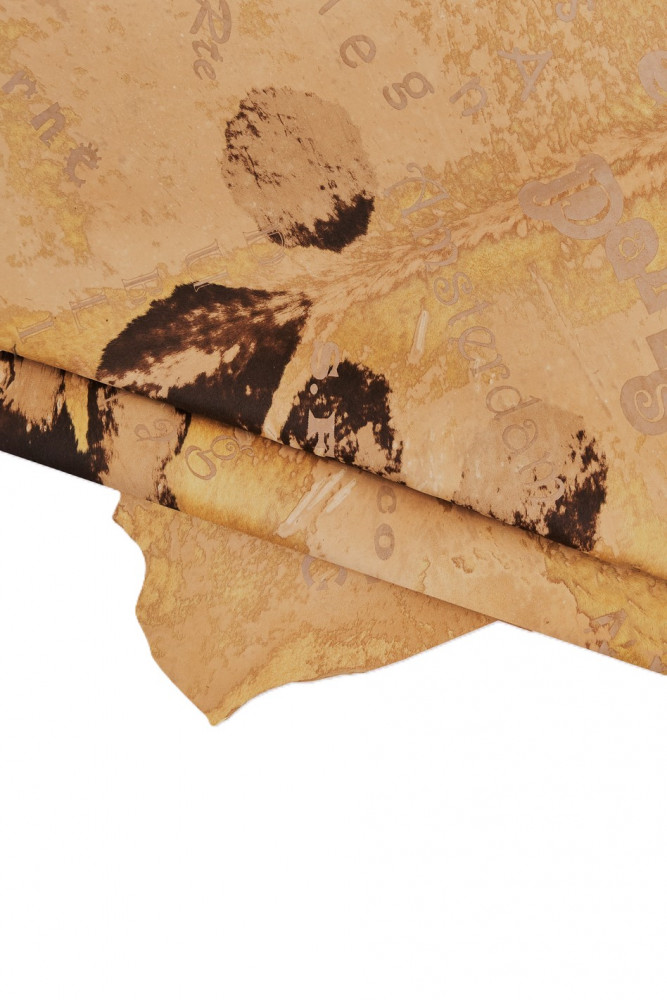 Lotto di 4 pellami beige MARRONE, 3...